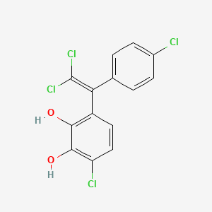 molecular formula C14H8Cl4O2 B1218022 1,1-Dichloro-2-(4-chloro-2,3-dihydroxyphenyl)-2-(4-chlorophenyl)ethylene 