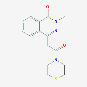 molecular formula C15H17N3O2S B12180247 2-methyl-4-[2-oxo-2-(thiomorpholin-4-yl)ethyl]phthalazin-1(2H)-one 