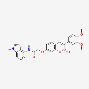 molecular formula C28H24N2O6 B12180264 2-{[3-(3,4-dimethoxyphenyl)-2-oxo-2H-chromen-7-yl]oxy}-N-(1-methyl-1H-indol-4-yl)acetamide 