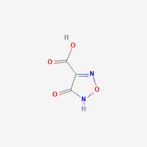 molecular formula C3H2N2O4 B1218031 4-Hydroxy-1,2,5-oxadiazole-3-carboxylic acid CAS No. 66313-36-8