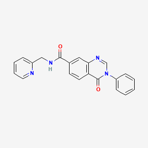 4-oxo-3-phenyl-N-(pyridin-2-ylmethyl)-3,4-dihydroquinazoline-7-carboxamide