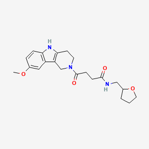 4-(8-methoxy-1,3,4,5-tetrahydro-2H-pyrido[4,3-b]indol-2-yl)-4-oxo-N-(tetrahydrofuran-2-ylmethyl)butanamide