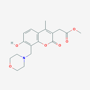 molecular formula C18H21NO6 B12180346 methyl [7-hydroxy-4-methyl-8-(morpholin-4-ylmethyl)-2-oxo-2H-chromen-3-yl]acetate 