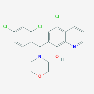 molecular formula C20H17Cl3N2O2 B12180374 5-Chloro-7-[(2,4-dichlorophenyl)(morpholin-4-yl)methyl]quinolin-8-ol 