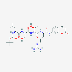 molecular formula C34H52N8O10 B1218041 Boc-亮氨酸-丝氨酸-苏氨酸-精氨酸-MCA CAS No. 73554-93-5