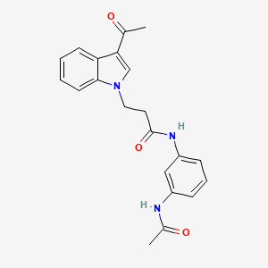 N-[3-(acetylamino)phenyl]-3-(3-acetyl-1H-indol-1-yl)propanamide