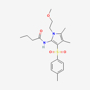 N-{1-(2-methoxyethyl)-4,5-dimethyl-3-[(4-methylphenyl)sulfonyl]-1H-pyrrol-2-yl}butanamide