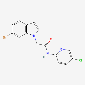 molecular formula C15H11BrClN3O B12180455 2-(6-bromo-1H-indol-1-yl)-N-(5-chloropyridin-2-yl)acetamide 