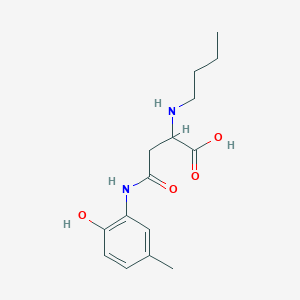 molecular formula C15H22N2O4 B12180486 2-(Butylamino)-4-((2-hydroxy-5-methylphenyl)amino)-4-oxobutanoic acid 