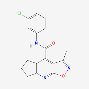 N-(3-chlorophenyl)-3-methyl-6,7-dihydro-5H-cyclopenta[b][1,2]oxazolo[4,5-e]pyridine-4-carboxamide