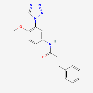 N-[4-methoxy-3-(1H-tetrazol-1-yl)phenyl]-3-phenylpropanamide