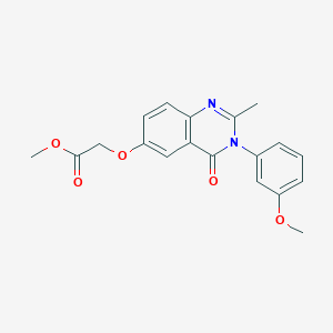 molecular formula C19H18N2O5 B12180521 Methyl {[3-(3-methoxyphenyl)-2-methyl-4-oxo-3,4-dihydroquinazolin-6-yl]oxy}acetate 