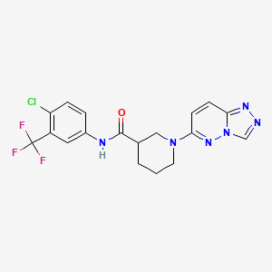 N-[4-chloro-3-(trifluoromethyl)phenyl]-1-([1,2,4]triazolo[4,3-b]pyridazin-6-yl)piperidine-3-carboxamide