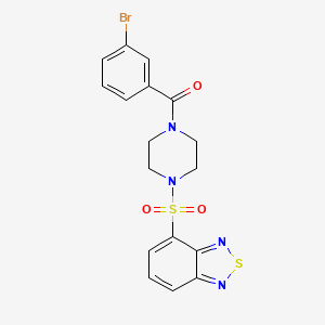 molecular formula C17H15BrN4O3S2 B12180540 [4-(2,1,3-Benzothiadiazol-4-ylsulfonyl)piperazin-1-yl](3-bromophenyl)methanone 