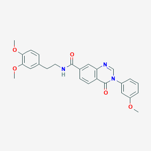 N-[2-(3,4-dimethoxyphenyl)ethyl]-3-(3-methoxyphenyl)-4-oxo-3,4-dihydroquinazoline-7-carboxamide