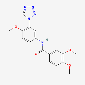 molecular formula C17H17N5O4 B12180563 3,4-dimethoxy-N-[4-methoxy-3-(1H-tetrazol-1-yl)phenyl]benzamide 