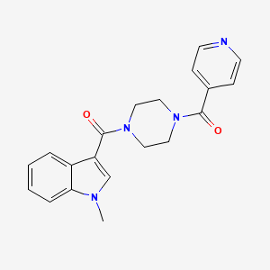 molecular formula C20H20N4O2 B12180571 (1-methyl-1H-indol-3-yl)[4-(pyridin-4-ylcarbonyl)piperazin-1-yl]methanone 