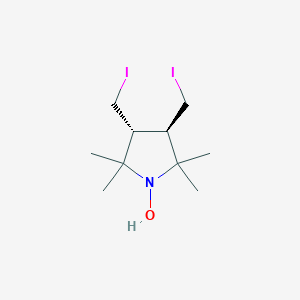 molecular formula C10H19I2NO B121806 (3R,4R)-rel-3,4-Bis(iodomethyl)-2,2,5,5-tetramethyl-1-pyrrolidinyloxy CAS No. 229621-29-8