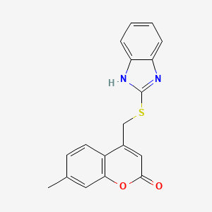 4-[(1H-1,3-benzodiazol-2-ylsulfanyl)methyl]-7-methyl-2H-chromen-2-one