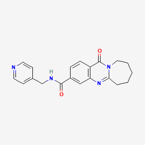 12-oxo-N-(pyridin-4-ylmethyl)-6,7,8,9,10,12-hexahydroazepino[2,1-b]quinazoline-3-carboxamide