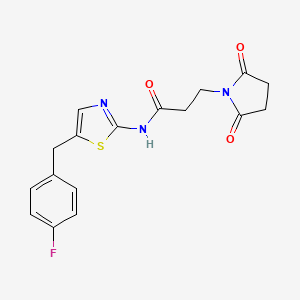 3-(2,5-dioxopyrrolidin-1-yl)-N-[5-(4-fluorobenzyl)-1,3-thiazol-2-yl]propanamide