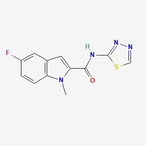 molecular formula C12H9FN4OS B12180735 5-fluoro-1-methyl-N-(1,3,4-thiadiazol-2-yl)-1H-indole-2-carboxamide 