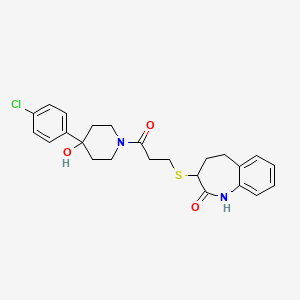 1-[4-(4-chlorophenyl)-4-hydroxypiperidin-1-yl]-3-[(2-hydroxy-4,5-dihydro-3H-1-benzazepin-3-yl)sulfanyl]propan-1-one