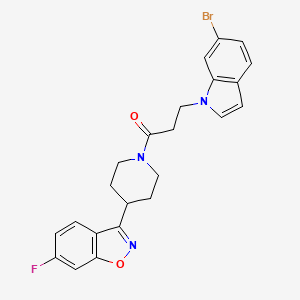 3-(6-bromo-1H-indol-1-yl)-1-[4-(6-fluoro-1,2-benzoxazol-3-yl)piperidin-1-yl]propan-1-one