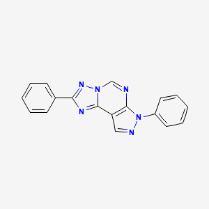 molecular formula C18H12N6 B12180826 2,7-diphenyl-7H-pyrazolo[4,3-e][1,2,4]triazolo[1,5-c]pyrimidine 