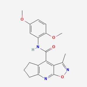 N-(2,5-dimethoxyphenyl)-3-methyl-6,7-dihydro-5H-cyclopenta[b][1,2]oxazolo[4,5-e]pyridine-4-carboxamide