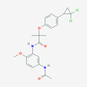 N-[5-(acetylamino)-2-methoxyphenyl]-2-[4-(2,2-dichlorocyclopropyl)phenoxy]-2-methylpropanamide