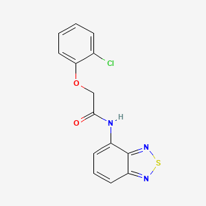 molecular formula C14H10ClN3O2S B12180877 N-(2,1,3-benzothiadiazol-4-yl)-2-(2-chlorophenoxy)acetamide 