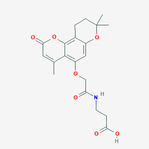 N-{[(4,8,8-trimethyl-2-oxo-9,10-dihydro-2H,8H-pyrano[2,3-f]chromen-5-yl)oxy]acetyl}-beta-alanine