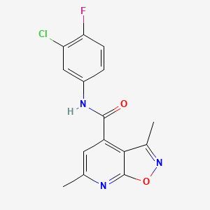 N-(3-chloro-4-fluorophenyl)-3,6-dimethyl[1,2]oxazolo[5,4-b]pyridine-4-carboxamide