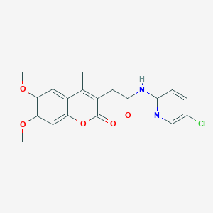 N-(5-chloro-2-pyridyl)-2-(6,7-dimethoxy-4-methyl-2-oxo-2H-chromen-3-yl)acetamide