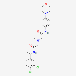 N-[1-(3,4-dichlorophenyl)ethyl]-2-[methyl({[4-(morpholin-4-yl)phenyl]carbamoyl}methyl)amino]acetamide