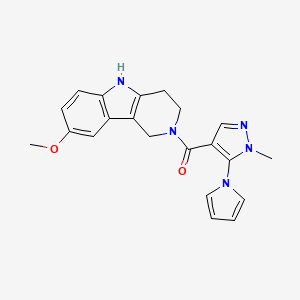 (8-methoxy-1,3,4,5-tetrahydro-2H-pyrido[4,3-b]indol-2-yl)[1-methyl-5-(1H-pyrrol-1-yl)-1H-pyrazol-4-yl]methanone