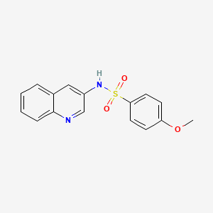 molecular formula C16H14N2O3S B12180990 4-methoxy-N-(quinolin-3-yl)benzene-1-sulfonamide 