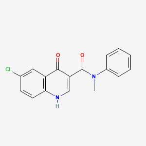 molecular formula C17H13ClN2O2 B12181004 6-chloro-4-hydroxy-N-methyl-N-phenylquinoline-3-carboxamide 