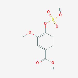 molecular formula C8H8O7S B1218103 香草酸 4-硫酸盐 