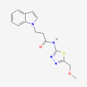 3-(1H-indol-1-yl)-N-[(2Z)-5-(methoxymethyl)-1,3,4-thiadiazol-2(3H)-ylidene]propanamide