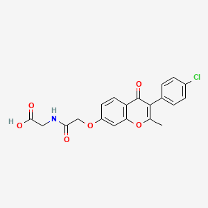 N-({[3-(4-chlorophenyl)-2-methyl-4-oxo-4H-chromen-7-yl]oxy}acetyl)glycine