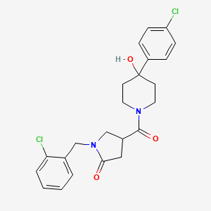 1-(2-Chlorobenzyl)-4-{[4-(4-chlorophenyl)-4-hydroxypiperidin-1-yl]carbonyl}pyrrolidin-2-one