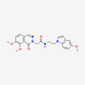 molecular formula C23H24N4O5 B12181072 2-(7,8-dimethoxy-1-oxophthalazin-2(1H)-yl)-N-[2-(5-methoxy-1H-indol-1-yl)ethyl]acetamide 