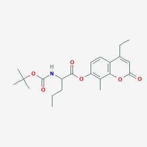 4-ethyl-8-methyl-2-oxo-2H-chromen-7-yl N-(tert-butoxycarbonyl)norvalinate