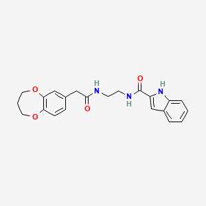 N-{2-[(3,4-dihydro-2H-1,5-benzodioxepin-7-ylacetyl)amino]ethyl}-1H-indole-2-carboxamide