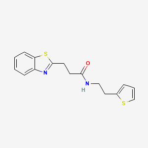 3-(1,3-benzothiazol-2-yl)-N-[2-(thiophen-2-yl)ethyl]propanamide