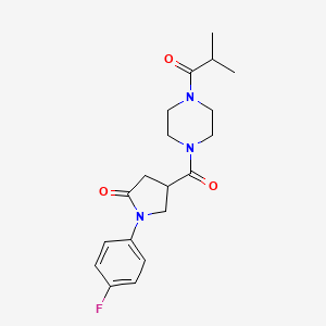 1-(4-Fluorophenyl)-4-{[4-(2-methylpropanoyl)piperazin-1-yl]carbonyl}pyrrolidin-2-one