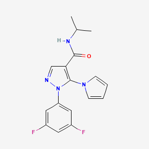 1-(3,5-difluorophenyl)-N-(propan-2-yl)-5-(1H-pyrrol-1-yl)-1H-pyrazole-4-carboxamide