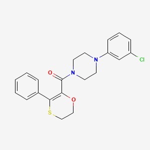 [4-(3-Chlorophenyl)piperazin-1-yl](3-phenyl-5,6-dihydro-1,4-oxathiin-2-yl)methanone